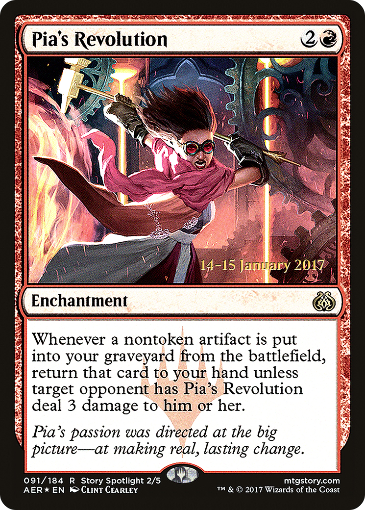 Pia's Revolution [Aether Revolt Prerelease Promos] | Silver Goblin