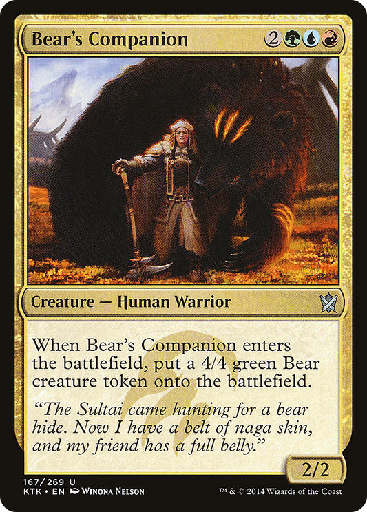 Bear's Companion [Khans of Tarkir] Foil