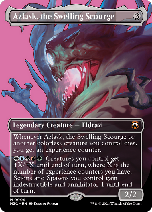 Azlask, the Swelling Scourge (Borderless) [Modern Horizons 3 Commander] Foil