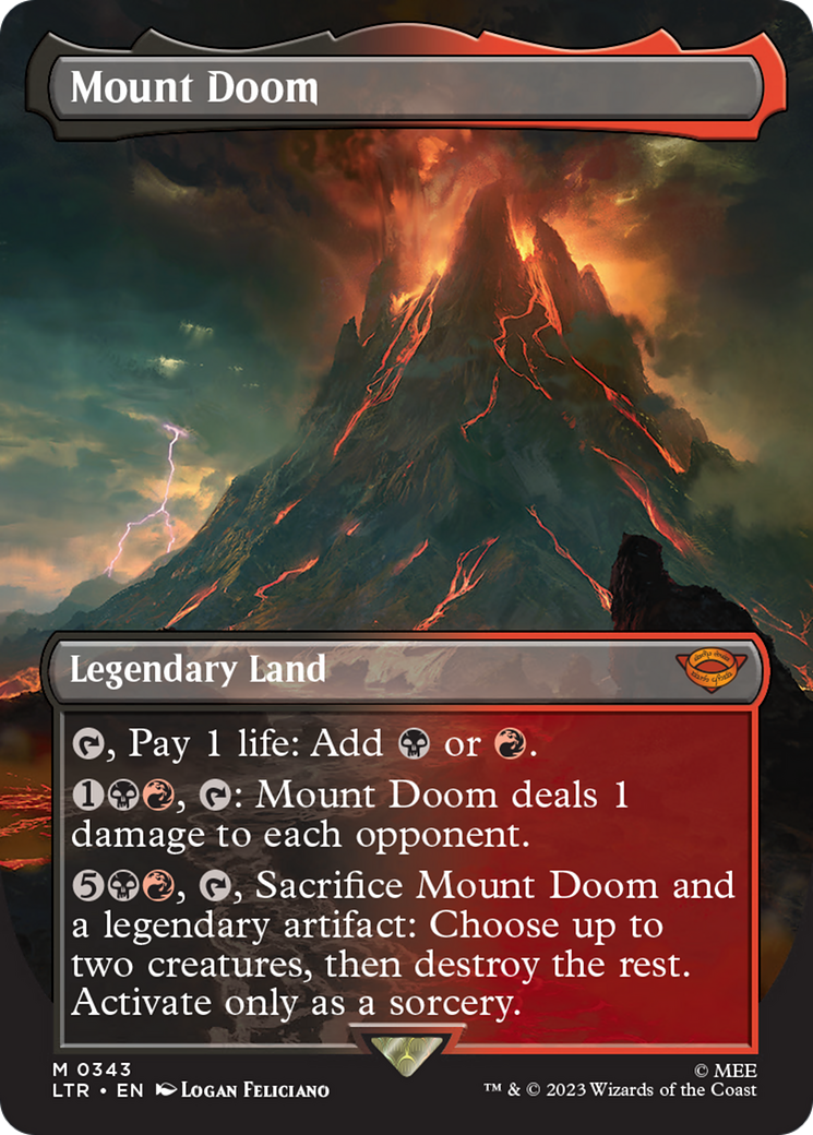 Mount Doom (Borderless Alternate Art) [The Lord of the Rings: Tales of Middle-Earth] | Silver Goblin