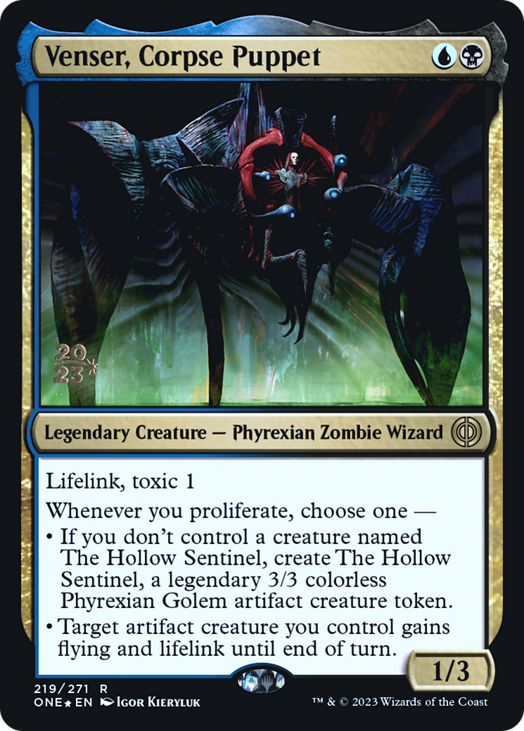 Venser, Corpse Puppet [Phyrexia: All Will Be One Prerelease Promos] | Silver Goblin