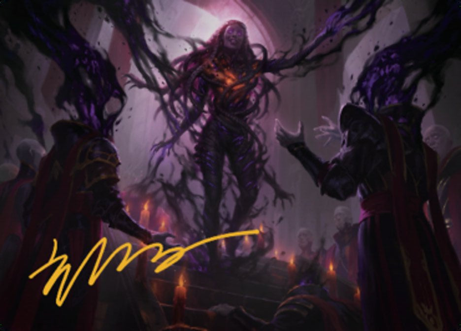Braids, Arisen Nightmare Art Card 1 (Gold-Stamped Signature) [Dominaria United Art Series]
