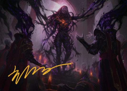 Braids, Arisen Nightmare Art Card 1 (Gold-Stamped Signature) [Dominaria United Art Series]