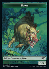 Boar // Aven Initiate Double-Sided Token [Double Masters 2022 Tokens] | Silver Goblin