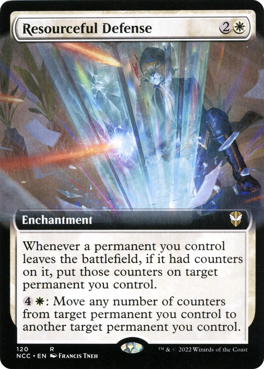 Resourceful Defense (Extended Art) [Streets of New Capenna Commander]