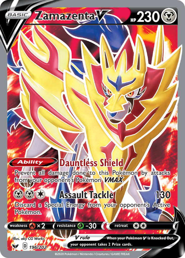 Zamazenta V (196/202) [Sword & Shield: Base Set] | Silver Goblin