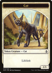 Resilient Khenra // Cat Double-Sided Token [Hour of Devastation Tokens] | Silver Goblin