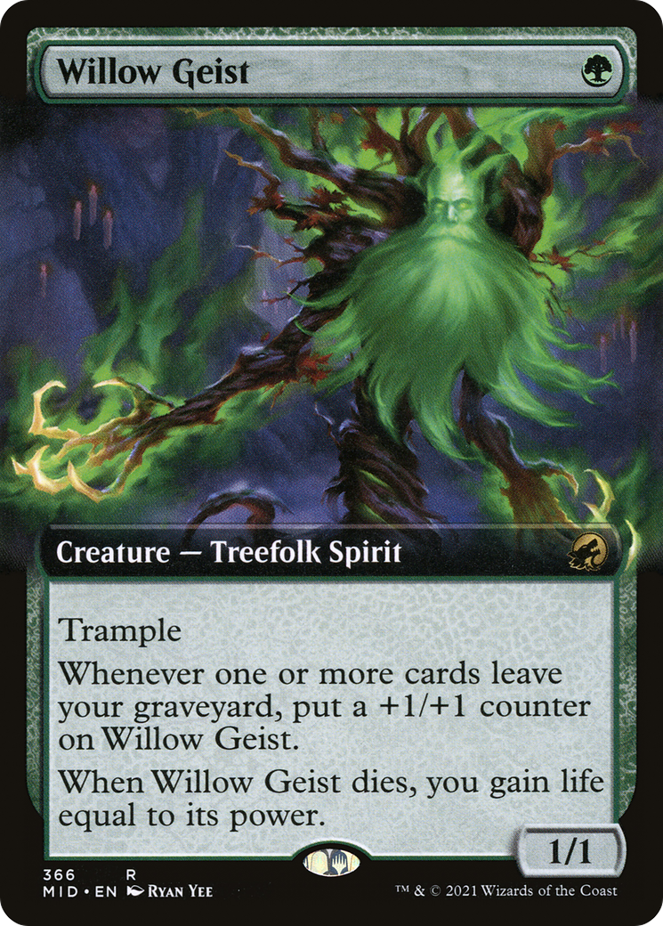 Willow Geist (Extended Art) [Innistrad: Midnight Hunt] | Silver Goblin