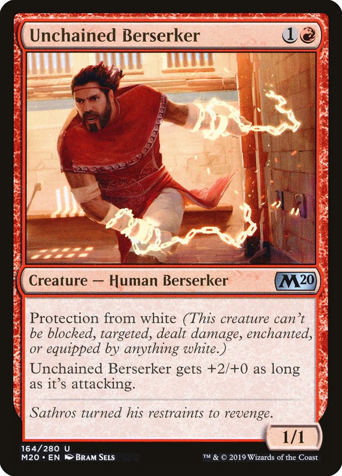 Unchained Berserker [Core Set 2020] | Silver Goblin