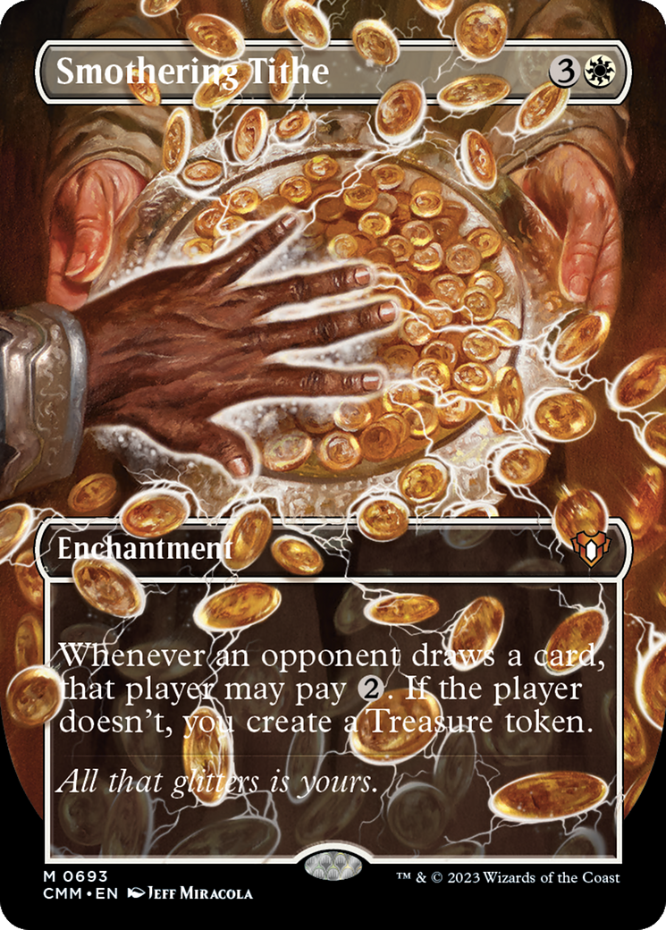 Smothering Tithe (Borderless Alternate Art) [Commander Masters] Foil