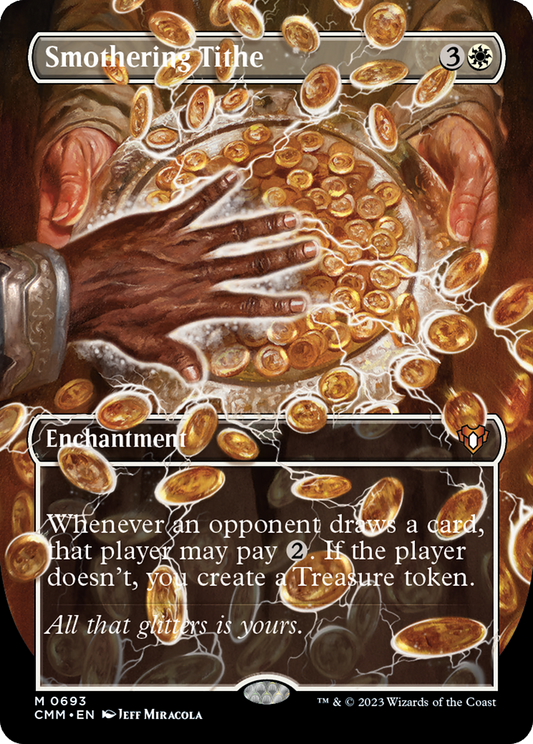 Smothering Tithe (Borderless Alternate Art) [Commander Masters] Foil