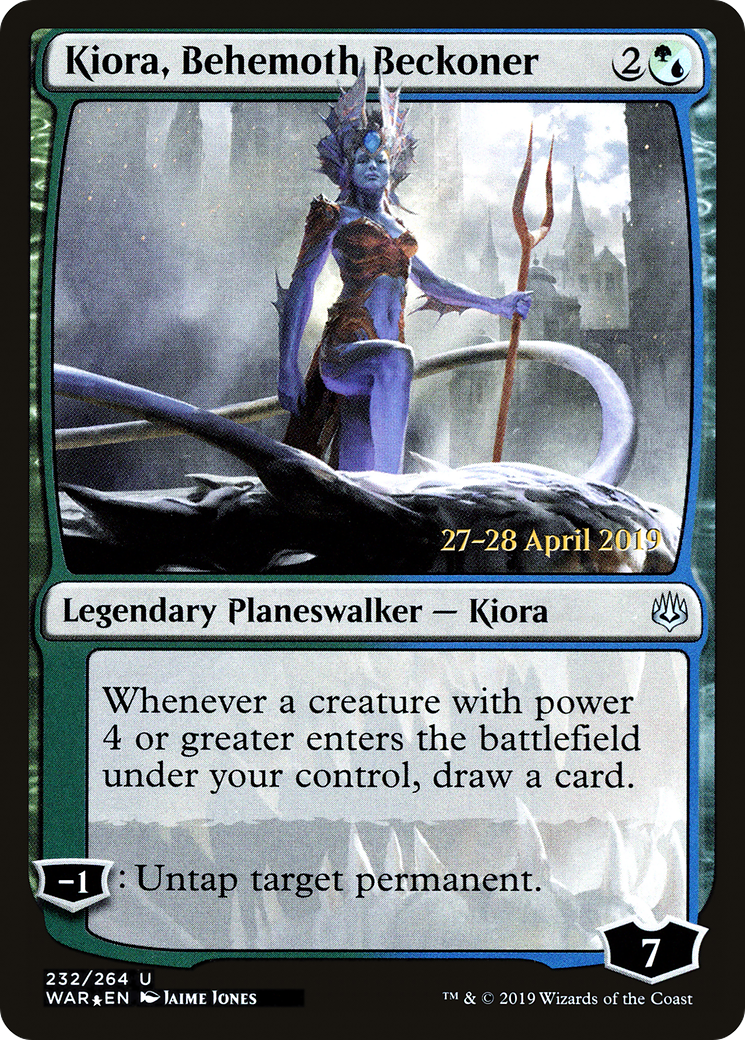 Kiora, Behemoth Beckoner [War of the Spark Prerelease Promos] | Silver Goblin