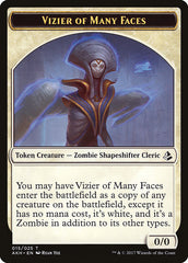 Vizier of Many Faces // Zombie Double-Sided Token [Amonkhet Tokens] | Silver Goblin