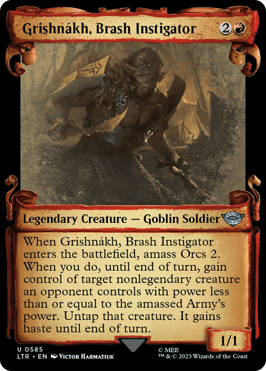 Grishnakh, Brash Instigator [The Lord of the Rings: Tales of Middle-Earth Showcase Scrolls] Foil