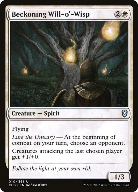 Beckoning Will-o'-Wisp [Commander Legends: Battle for Baldur's Gate] Foil