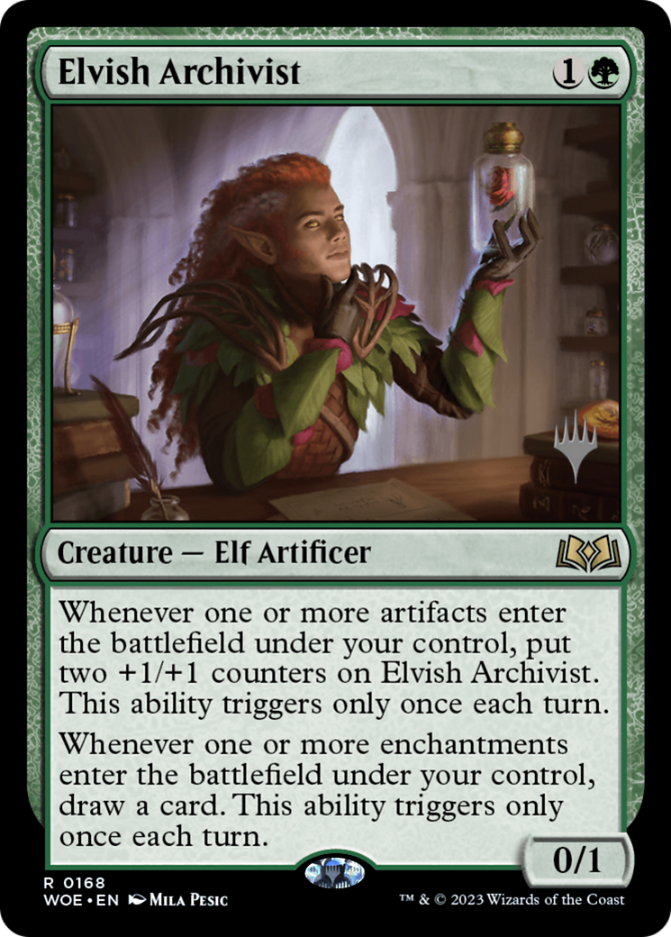 Elvish Archivist (Promo Pack) [Wilds of Eldraine Promos] | Silver Goblin