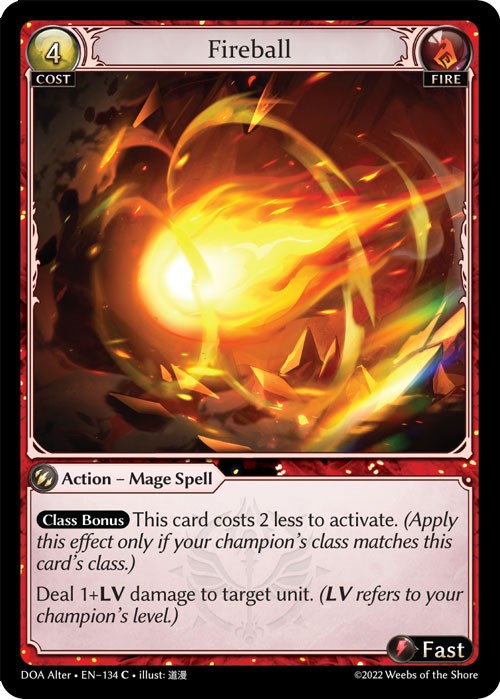 Fireball (134) [Dawn of Ashes: Alter Edition] Foil