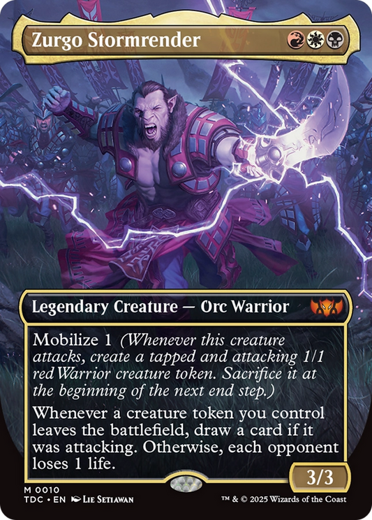 Zurgo Stormrender (010) (Borderless) Foil - Commander: Tarkir: Dragonstorm