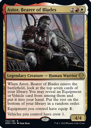 Astor, Bearer of Blades (Promo Pack) [Dominaria United Promos] | Silver Goblin