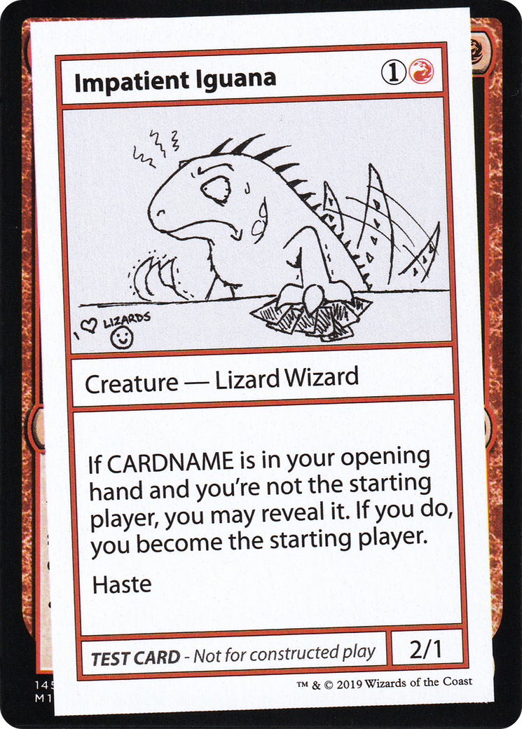 Impatient Iguana (2021 Edition) [Mystery Booster Playtest Cards] | Silver Goblin