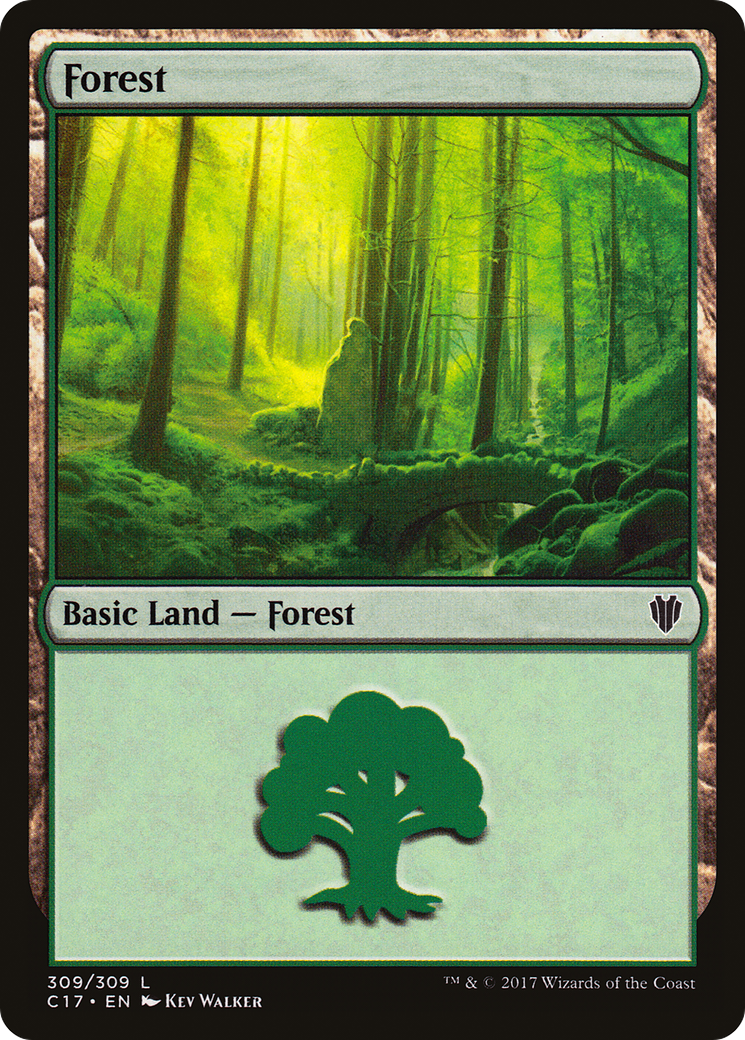 Forest (309) [Commander 2017] | Silver Goblin