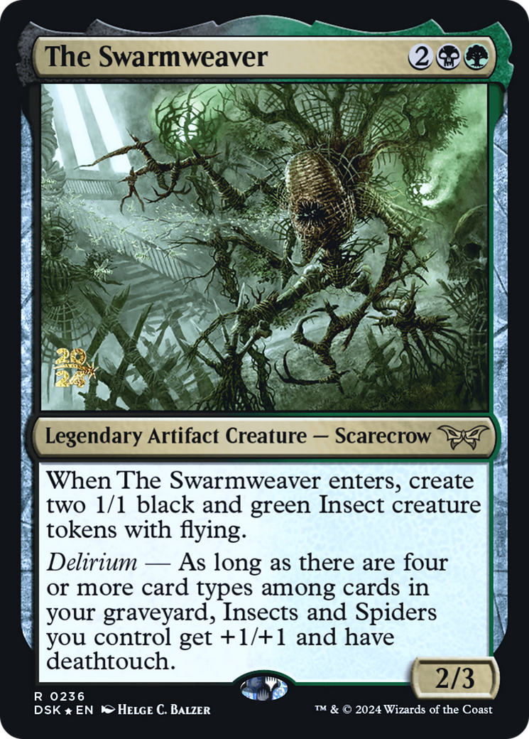 The Swarmweaver (0236) [Duskmourn: House of Horror Prerelease Promos] | Silver Goblin