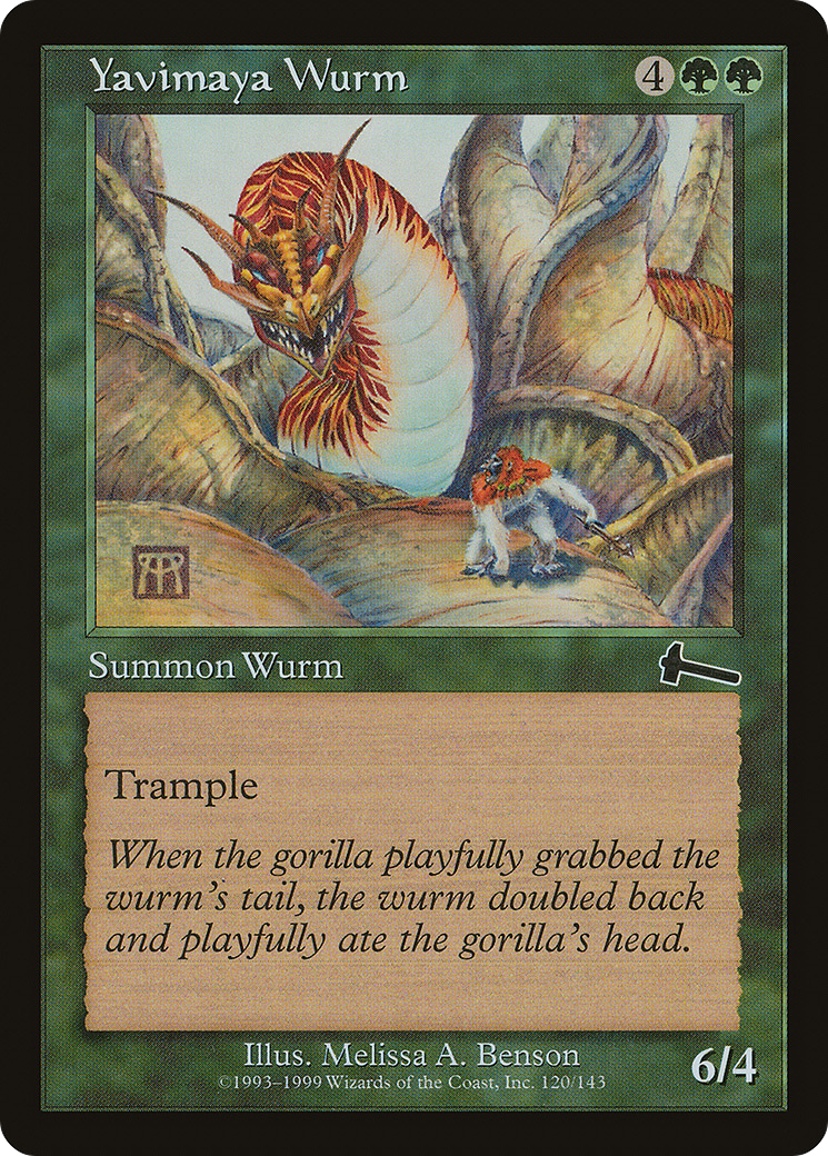 Yavimaya Wurm [Urza's Legacy] | Silver Goblin