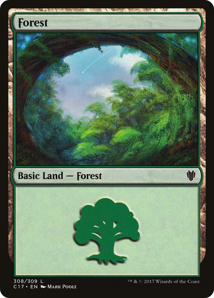 Forest (308) [Commander 2017] | Silver Goblin