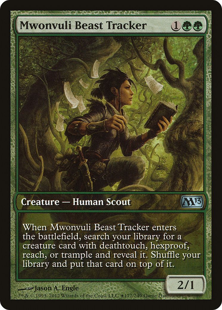 Mwonvuli Beast Tracker (Game Day) [Magic 2013 Promos] | Silver Goblin