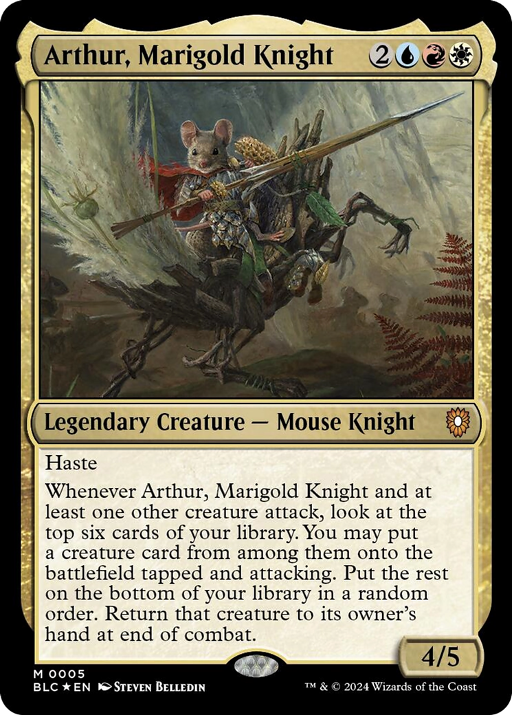 Arthur, Marigold Knight [Bloomburrow Commander] | Silver Goblin