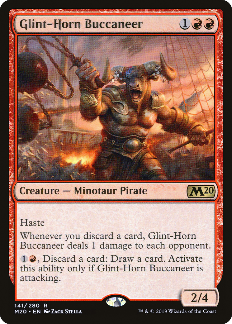 Glint-Horn Buccaneer [Core Set 2020] | Silver Goblin