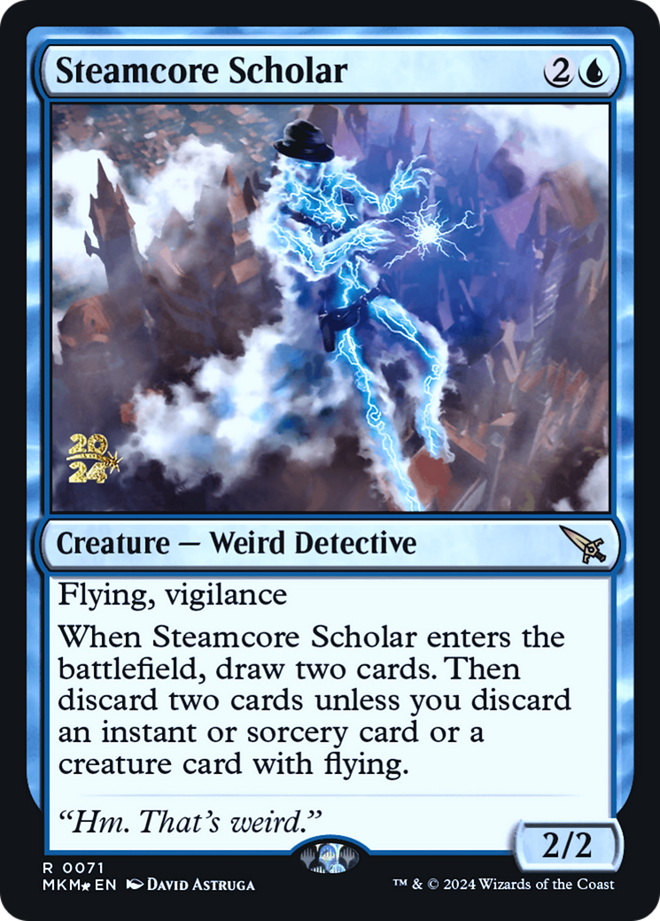 Steamcore Scholar [Murders at Karlov Manor Prerelease Promos] | Silver Goblin