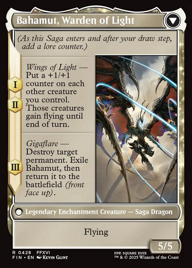Dion, Bahamut's Dominant // Bahamut, Warden of Light (Extended Art) (428) - FINAL FANTASY