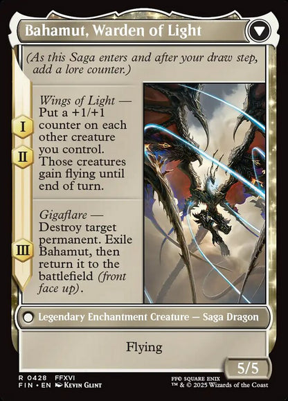 Dion, Bahamut's Dominant // Bahamut, Warden of Light (Extended Art) (428) - FINAL FANTASY