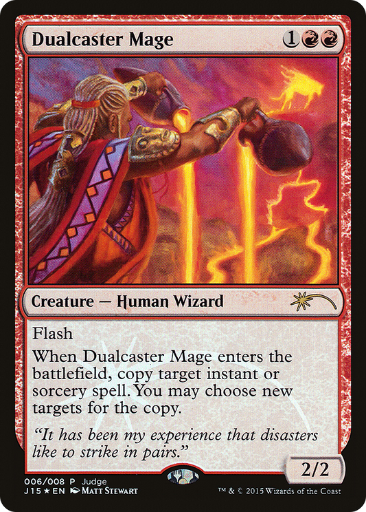 Dualcaster Mage (006) Foil - Judge Gift Cards 2015