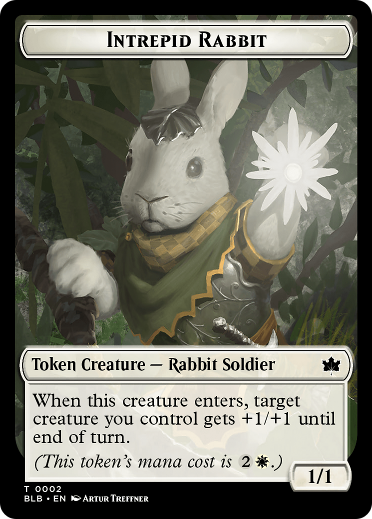 Bat // Intrepid Rabbit Double-Sided Token [Bloomburrow Tokens] | Silver Goblin