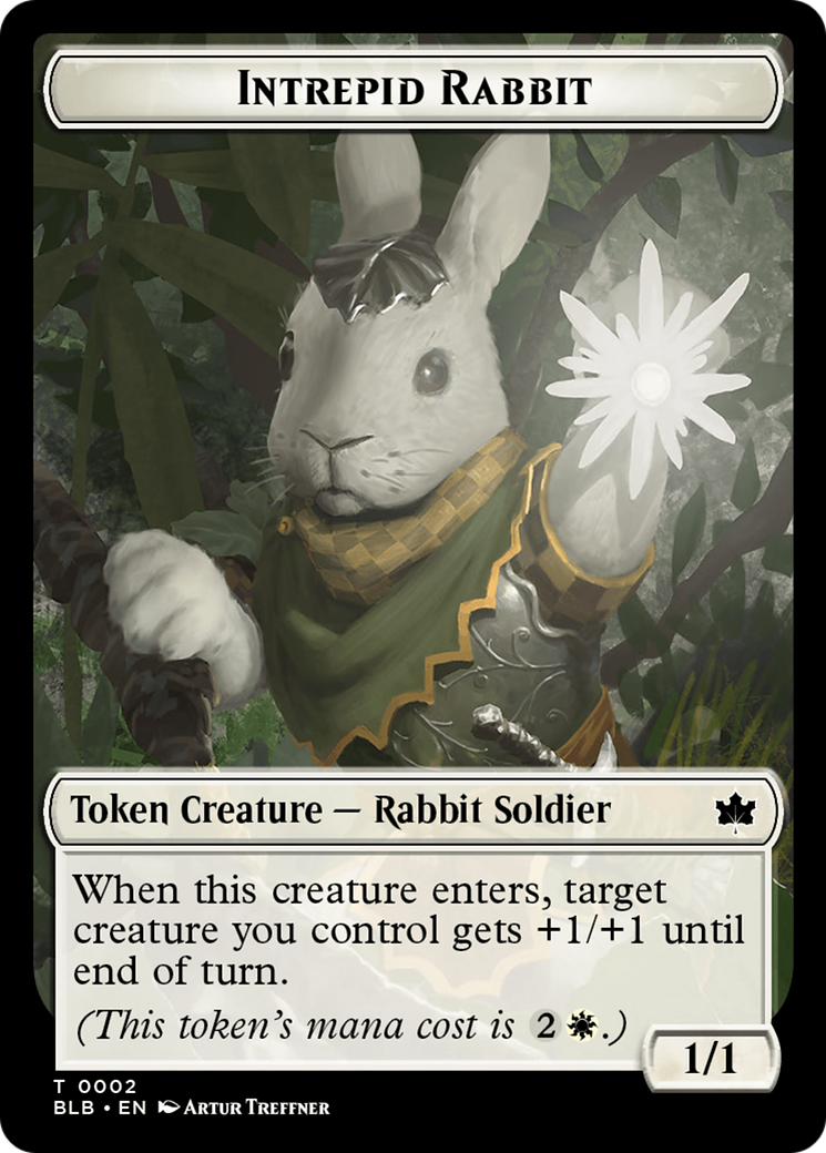 Wall // Intrepid Rabbit Double-Sided Token [Bloomburrow Tokens] | Silver Goblin