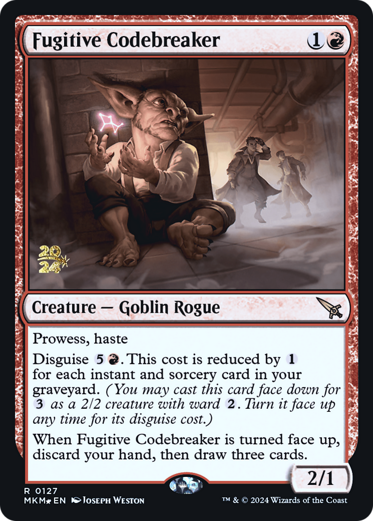 Fugitive Codebreaker [Murders at Karlov Manor Prerelease Promos] | Silver Goblin