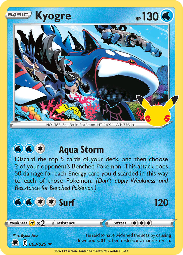 Kyogre (003/025) [Celebrations: 25th Anniversary] | Silver Goblin