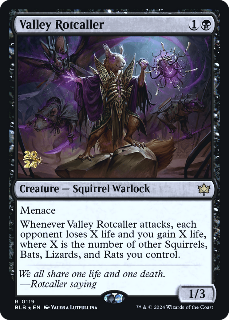 Valley Rotcaller [Bloomburrow Prerelease Promos] | Silver Goblin