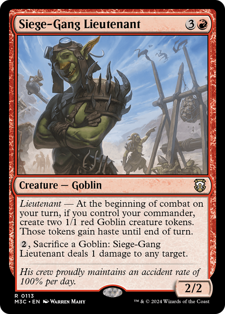 Siege-Gang Lieutenant [Modern Horizons 3 Commander] | Silver Goblin