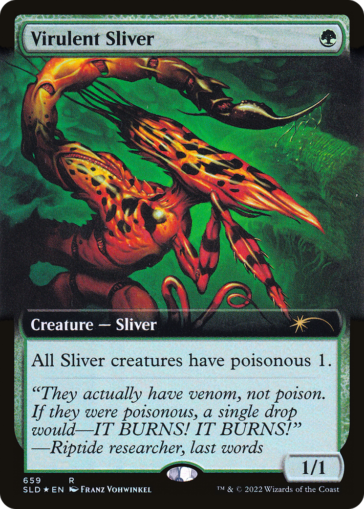 Virulent Sliver (Extended Art) [Secret Lair Drop Promos]