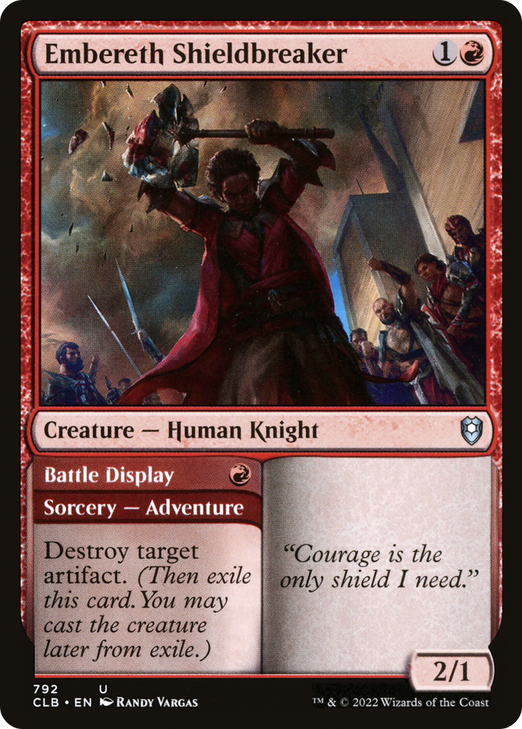 Embereth Shieldbreaker // Battle Display [Commander Legends: Battle for Baldur's Gate]