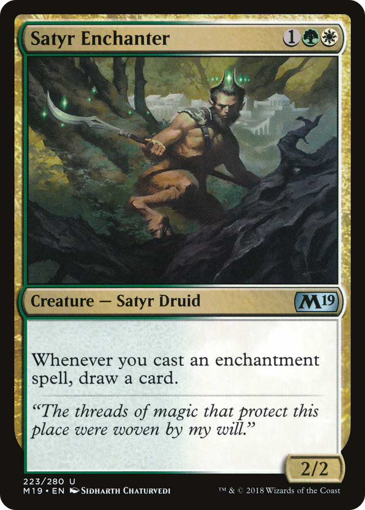 Satyr Enchanter [Core Set 2019] | Silver Goblin