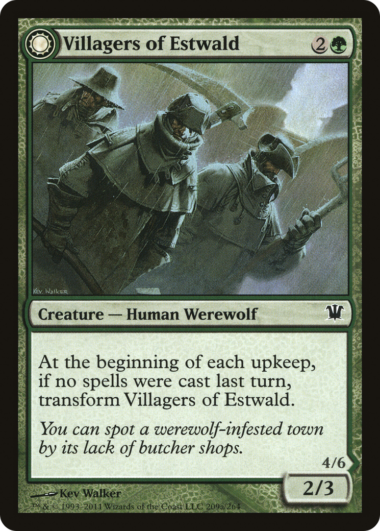 Villagers of Estwald // Howlpack of Estwald [Innistrad] | Silver Goblin