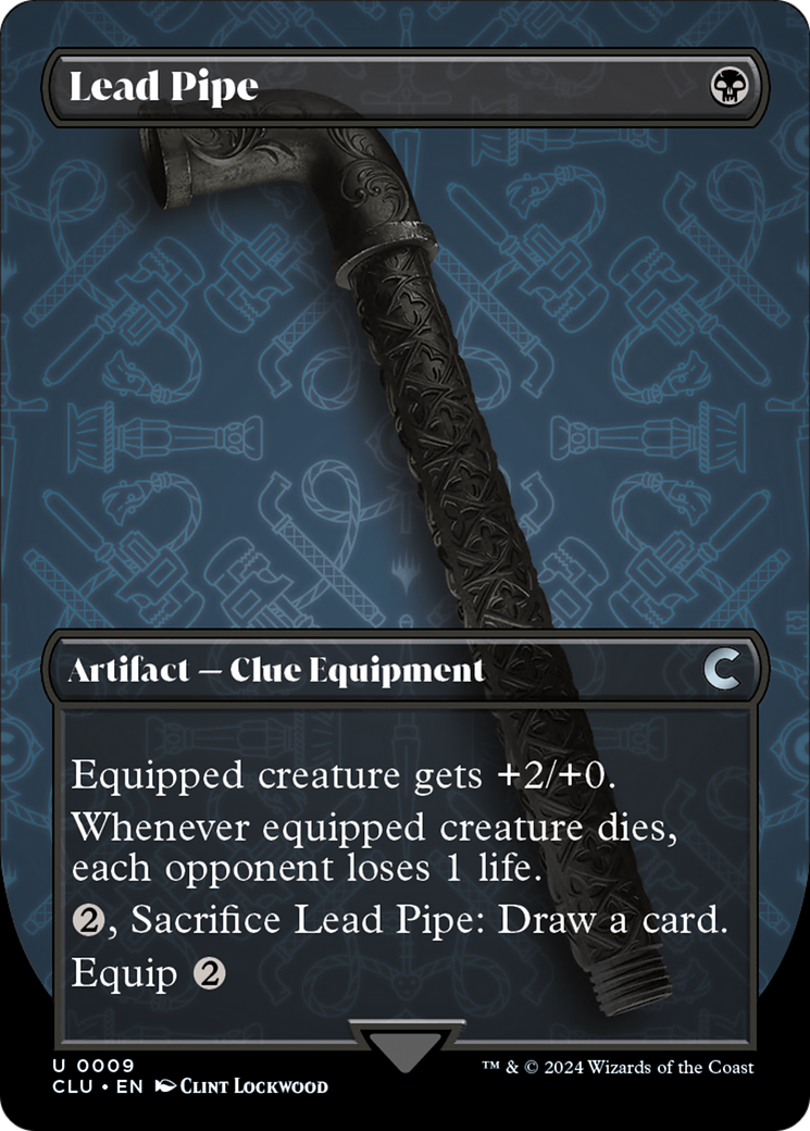 Lead Pipe (Borderless) [Ravnica: Clue Edition] | Silver Goblin