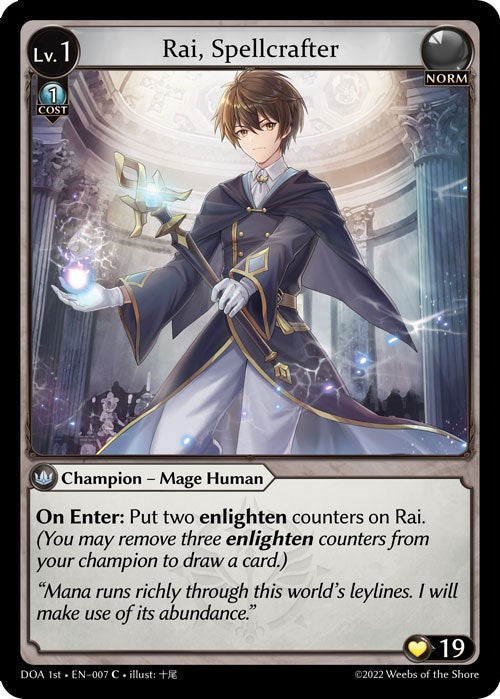 Rai, Spellcrafter (007) [Dawn of Ashes: 1st Edition] Foil