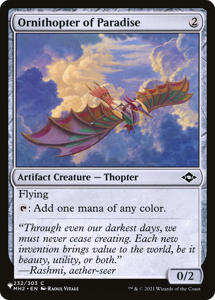 Ornithopter of Paradise [The List] | Silver Goblin