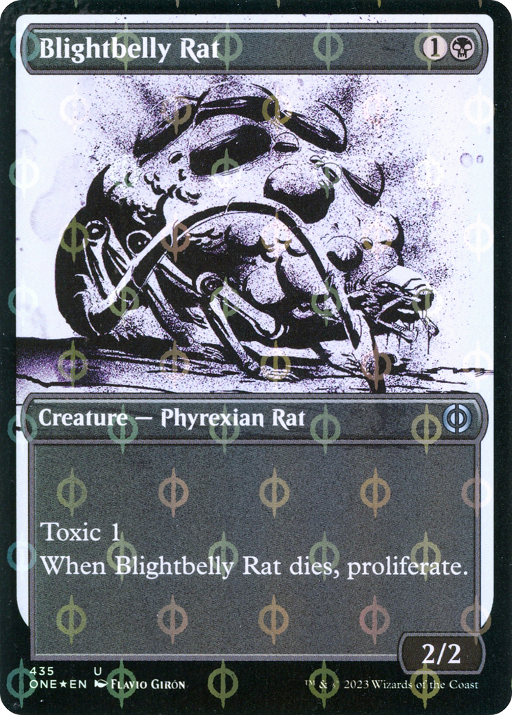 Blightbelly Rat (Showcase Ichor Step-and-Compleat Foil) [Phyrexia: All Will Be One] | Silver Goblin