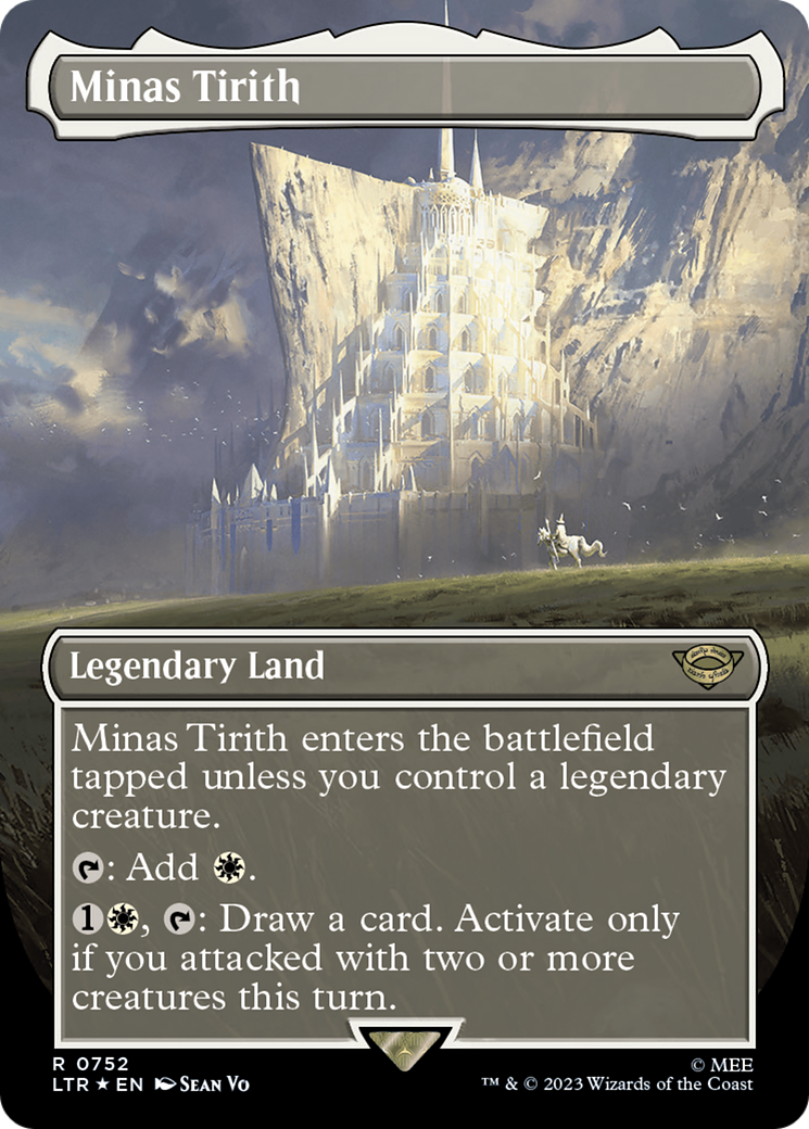 Minas Tirith (Borderless) (Surge Foil) [The Lord of the Rings: Tales of Middle-Earth] | Silver Goblin